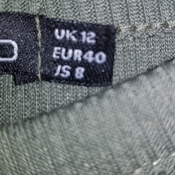 Short olive green dress - Picture 3 of 4